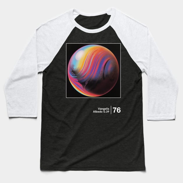 Vangelis -  Minimalist Graphic Artwork Design Baseball T-Shirt by saudade